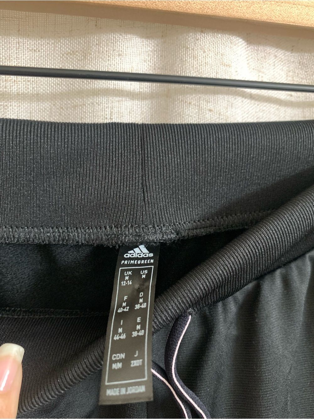 adidas Black Track Pants Light Pink Side Slash Pockets M - Picture 4 of 8